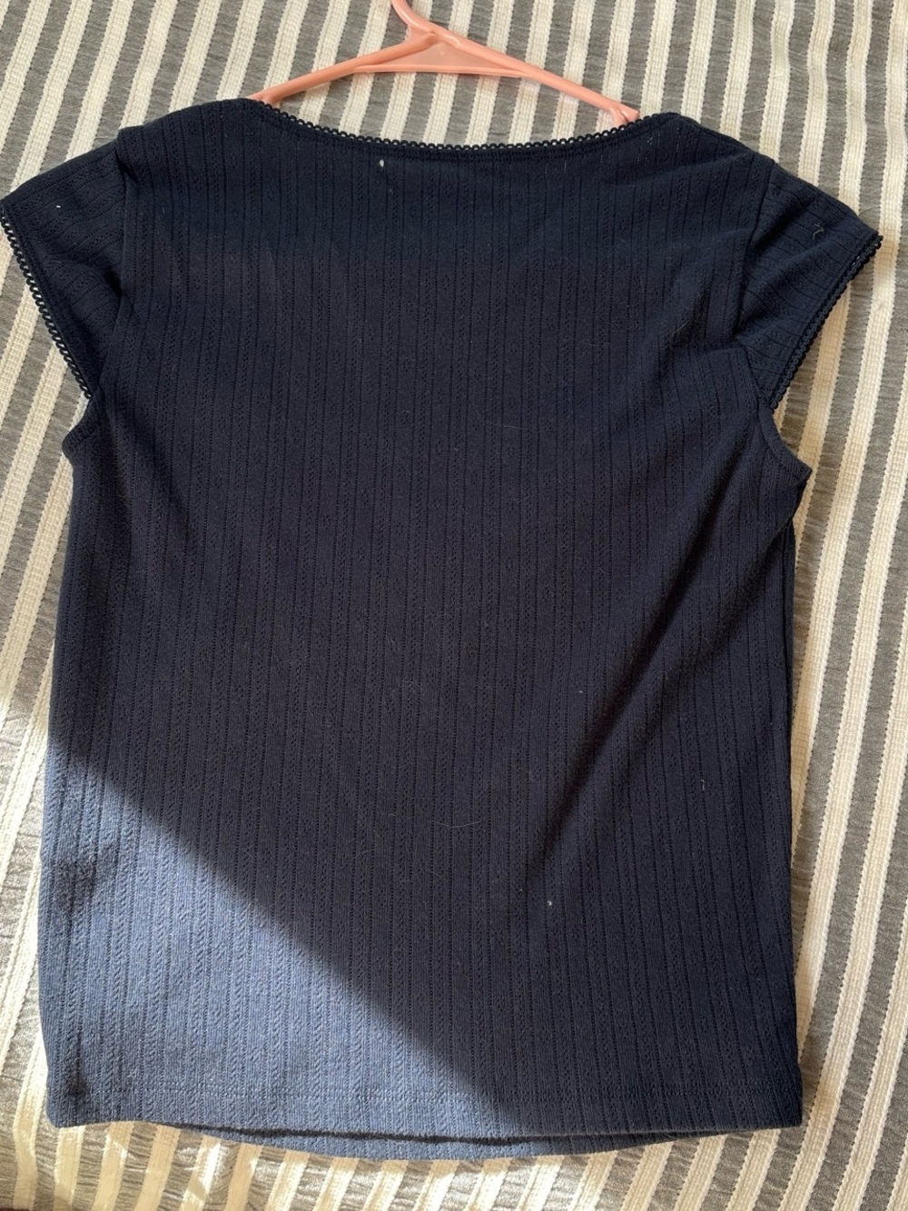 Hollister Navy Rib-Knit Square Neck Tank - Picture 2 of 4